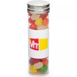 Custom Printed Large Tubes with Silver Cap - Assorted Jelly Beans