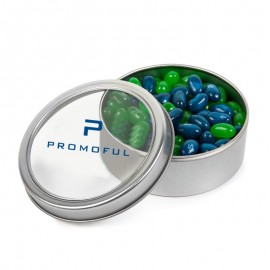 Logo Branded View Thru Tin - Jelly Belly Jelly Beans