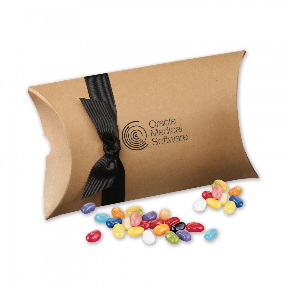 Jelly Belly Jelly Beans in Kraft Pillow Pack Box Custom Imprinted