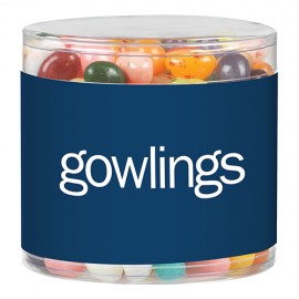 Logo Branded Clear Snack Container w/ Jelly Belly Jelly Beans  Logo Branded Clear Snack Container w/ Jelly Belly Jelly Beans