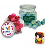 Reusable Glass Spice Jar Filled w/ Assorted Jelly Beans Custom Imprinted