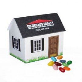 Custom Printed House Paper Bank w/ Mini Bag Jelly Belly Candy