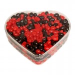 Custom Imprinted Heart Show Piece with Corporate Color Jelly Beans