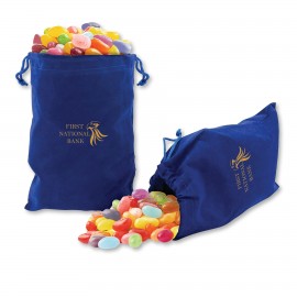Logo Branded Jelly Belly Jelly Beans in Blue Velour Gift Bag  Logo Branded Jelly Belly Jelly Beans in Blue Velour Gift Bag