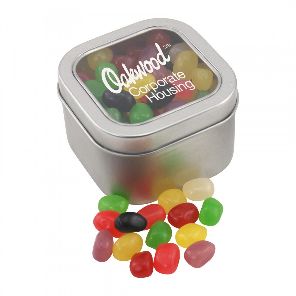Window Tin w/Jelly Beans Logo Branded