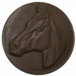 Promotional 0.64 Oz. Chocolate Horse Head Round