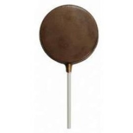 Custom Printed 1.2 Oz. Chocolate Circle Plain Large Thick On A Stick