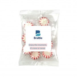 Custom Printed Striped Peppermints Candy in Small Label Pack