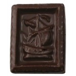 0.4 Oz. Chocolate Stamp Sailboat Custom Imprinted
