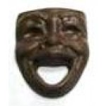 1.60 Oz. Chocolate Drama Mask Large Smile Custom Printed