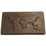 Promotional 1.44 Oz. World Map Chocolate Business Card Bar