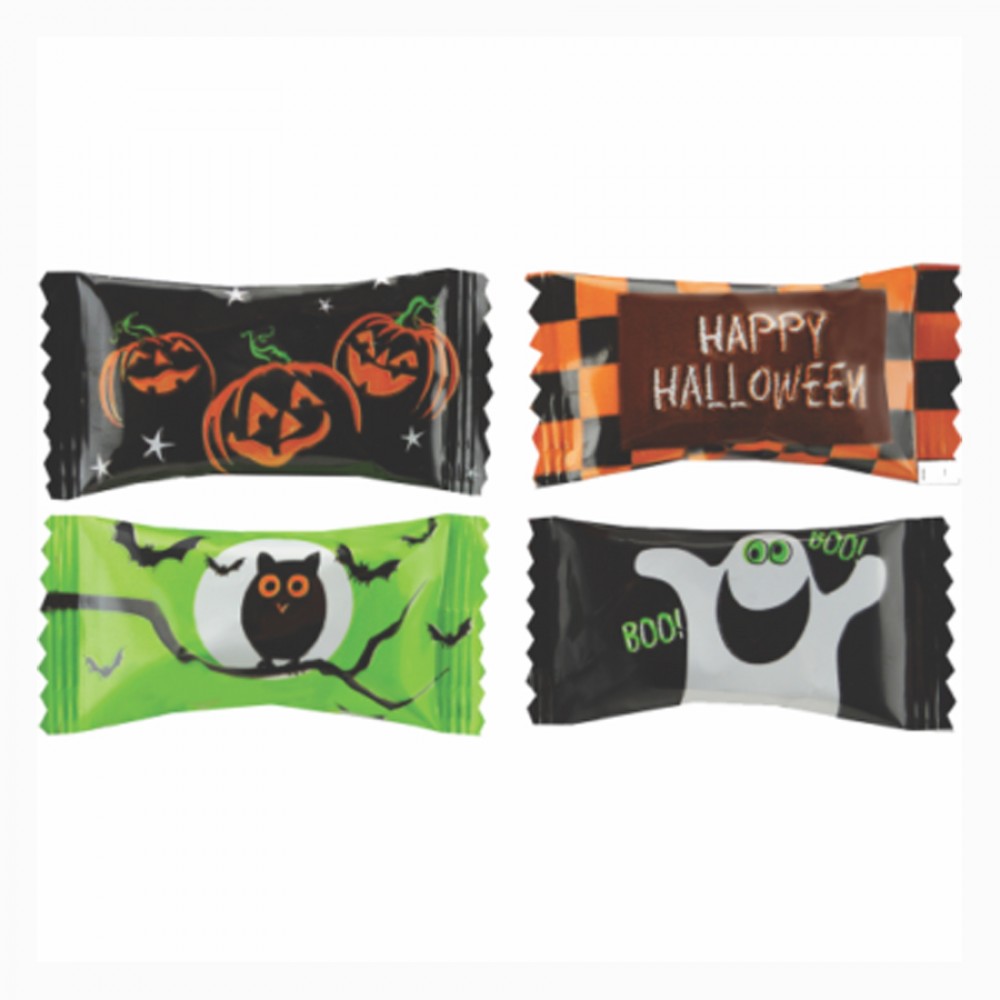 Logo Branded Hard Cinnamon Balls in a Halloween Wrapper Logo Branded Hard Cinnamon Balls in a Halloween Wrapper
