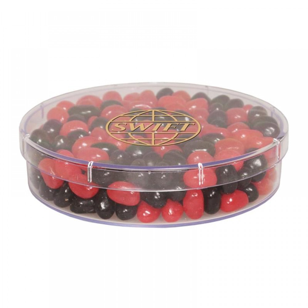 Promotional Large Round Show Piece - Corporate Color Jelly Beans, Corporate Color Chocolates, Cashews