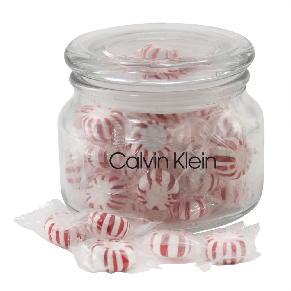 Logo Branded Jar w/Starlight Peppermints Logo Branded Jar w/Starlight Peppermints