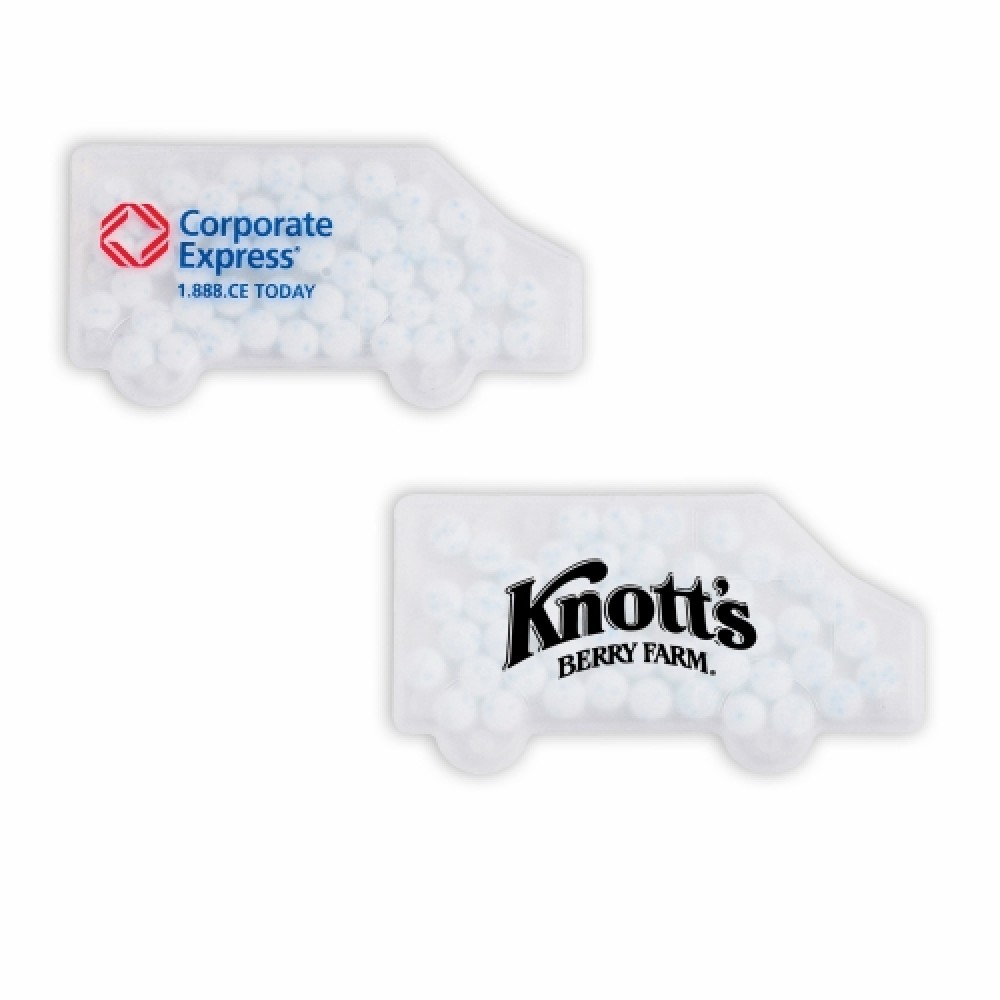 Logo Branded Truck Shape Mint Card Logo Branded Truck Shape Mint Card