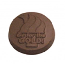 Promotional 0.96 Oz. Round Chocolate Go For The Gold