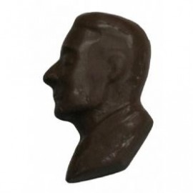 Custom Printed 0.88 Oz. Chocolate Mans Head Profile