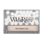 Logo Branded Rectangle Mints & Toothpicks - Solid Black