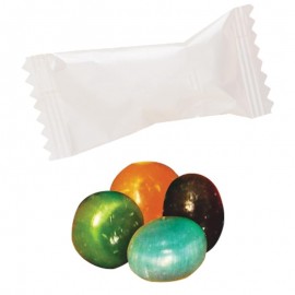 Custom Printed Individually Wrapped Mints - Assorted Fruit Balls