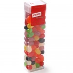 Custom Imprinted Large Flip Top Candy Dispensers - Assorted Jelly Beans