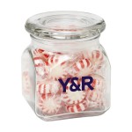 Contemporary Glass Jar - Starlight Mints (10 Oz.) Logo Branded