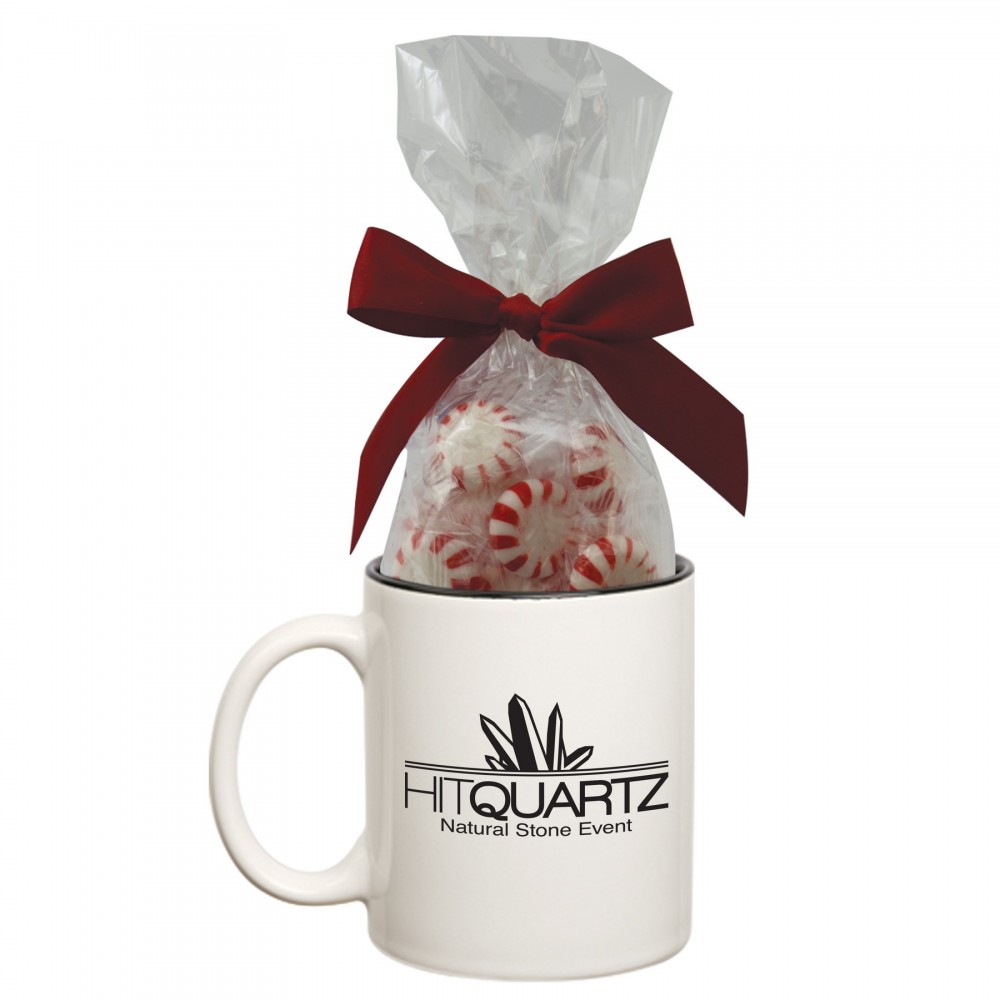 Custom Imprinted Two Tone Ceramic Mug With Starlite Mints Custom Imprinted Two Tone Ceramic Mug With Starlite Mints