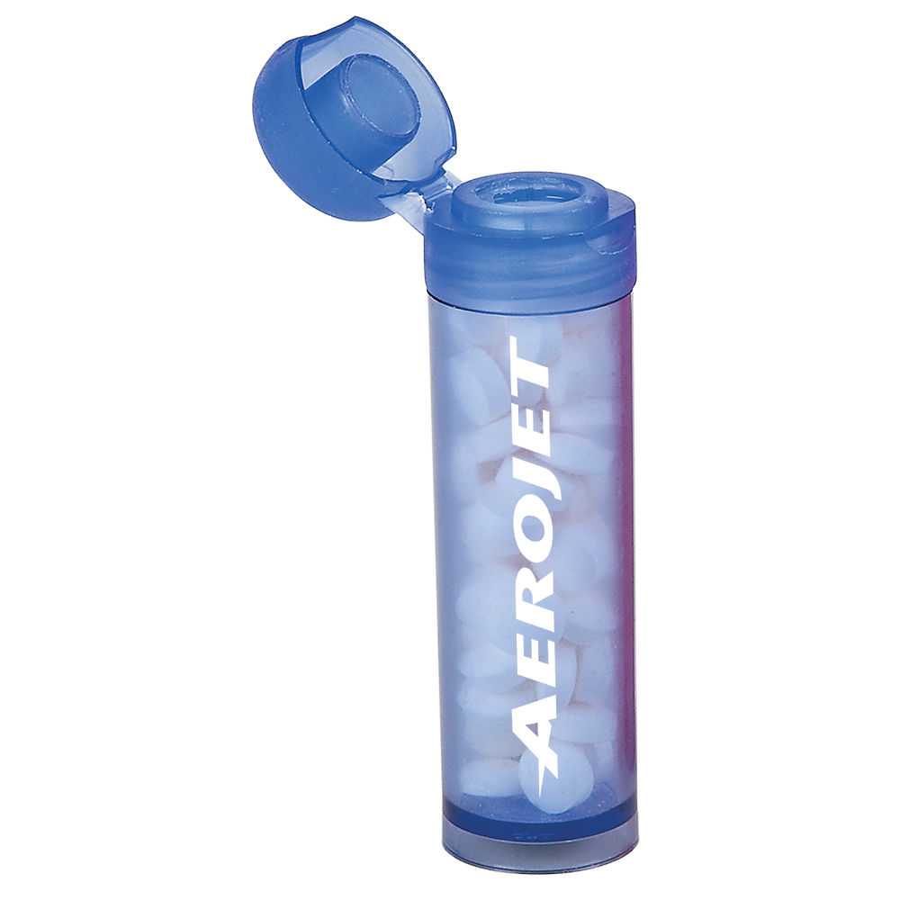 Flip Mints in Flip Top Container Logo Branded Flip Mints in Flip Top Container Logo Branded