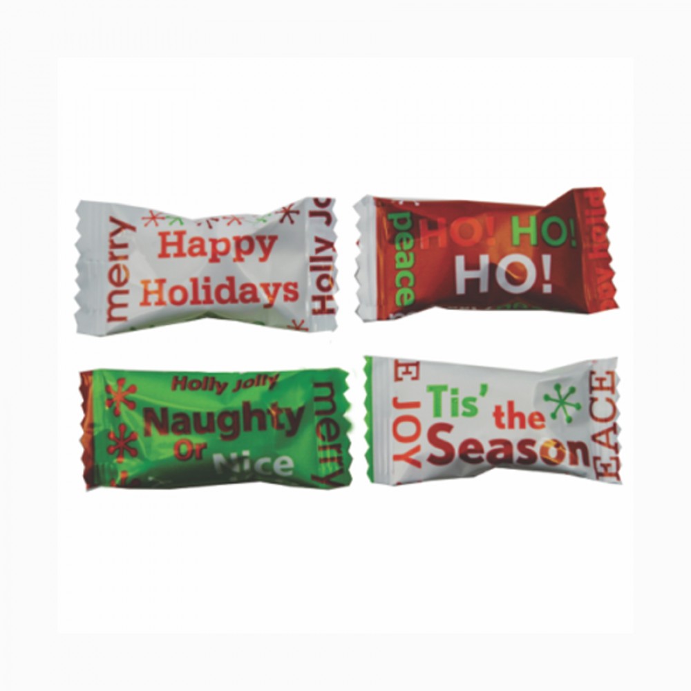 Buttermints Cool Creamy Mint in a HO HO Wrapper Custom Imprinted Buttermints Cool Creamy Mint in a HO HO Wrapper Custom Imprinted