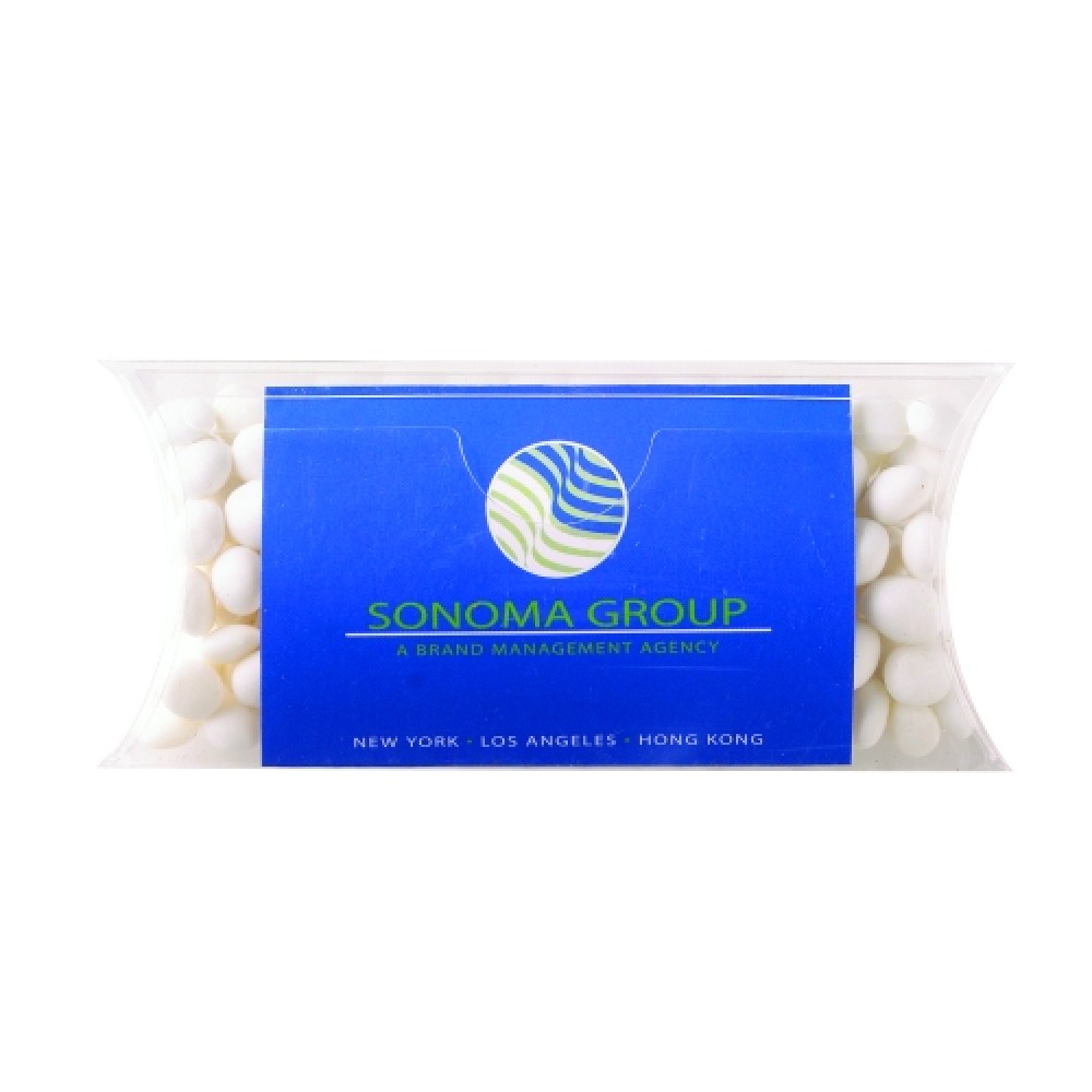 Logo Branded Pillow Case with Business Card Slot - White Mints Logo Branded Pillow Case with Business Card Slot - White Mints