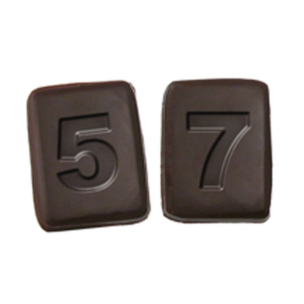 Custom Imprinted Number Rectangle 0 Stock Chocolate Shape
