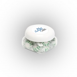 Striped Spearmints in Sm Snack Canister Logo Branded