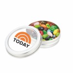 Custom Imprinted Top View Tin w/Jelly Belly Jelly Beans (3 Oz)