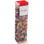Custom Imprinted Large Flip Top Candy Dispensers - Chocolate Covered Sunflower Seeds (Gemmies)