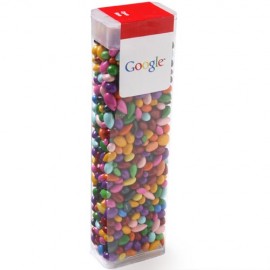 Large Flip Top Candy Dispensers - Chocolate Covered Sunflower Seeds (Gemmies) Custom Imprinted