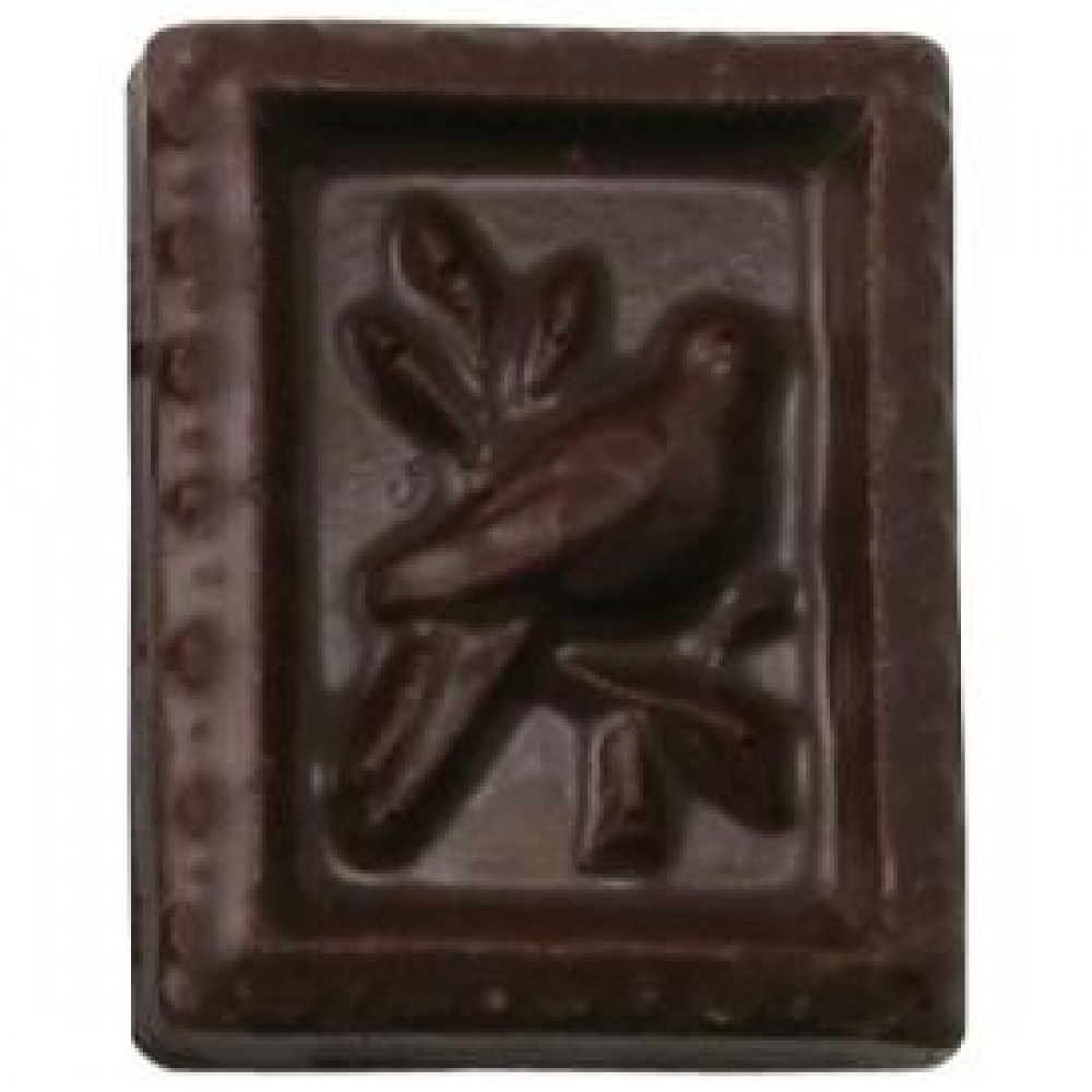 0.4 Oz. Chocolate Stamp Bird In Tree Logo Branded