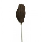 0.88 Oz. Chocolate Hand On A Stick Custom Printed