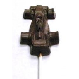 Custom Printed 1.36 Oz. Chocolate Race Car On A Stick  Custom Printed 1.36 Oz. Chocolate Race Car On A Stick