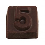 Number Block 7 Stock Chocolate Shape Logo Branded