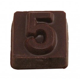 Number Block 7 Stock Chocolate Shape Logo Branded