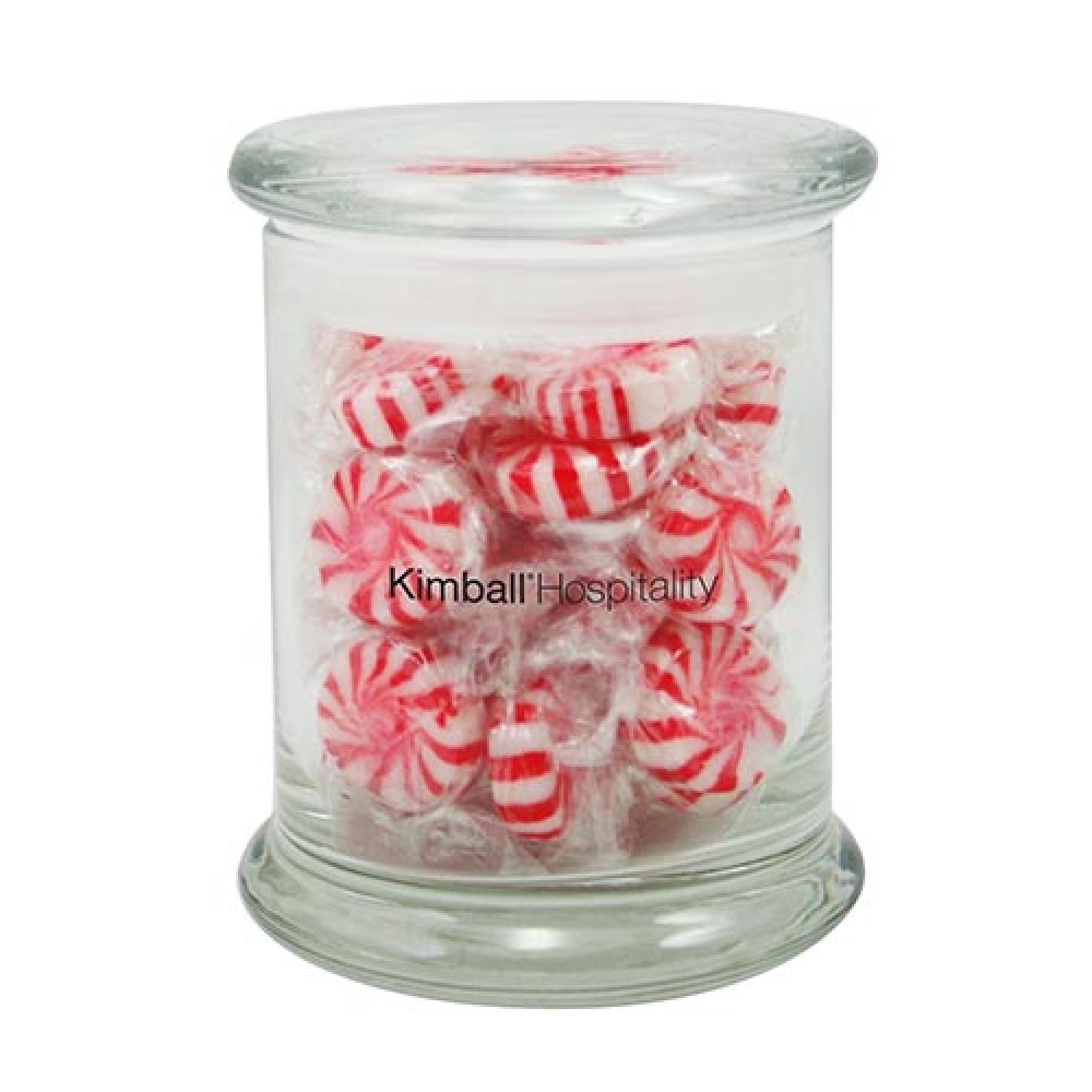 Status Glass Jar - Starlight Mints (12.5 Oz.) Logo Branded Status Glass Jar - Starlight Mints (12.5 Oz.) Logo Branded