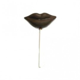 Logo Branded 0.56 Oz. Large Chocolate Lips On A Stick