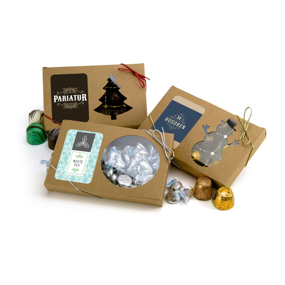 Window Holiday Present Box Custom Printed Window Holiday Present Box Custom Printed