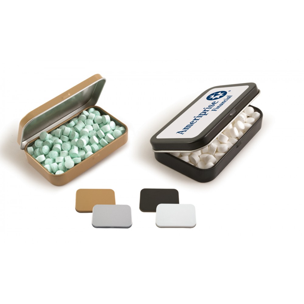 Logo Branded Rectangular Mint Tin w/ Custom Label Logo Branded Rectangular Mint Tin w/ Custom Label