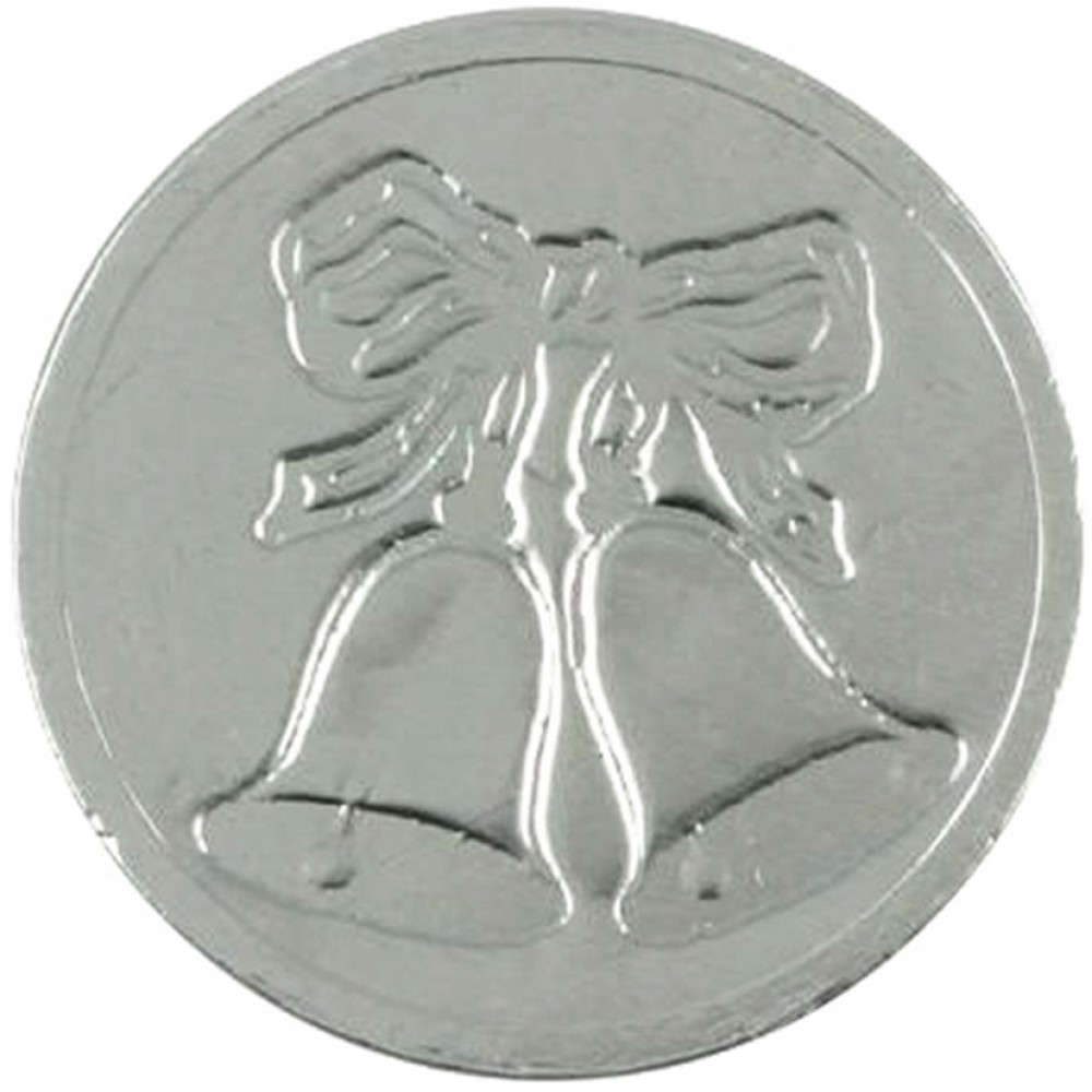 Wedding Bells Stock Chocolate Coin Custom Printed Wedding Bells Stock Chocolate Coin Custom Printed