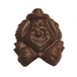 0.8 Oz. Chocolate Clown Face Logo Branded  0.8 Oz. Chocolate Clown Face Logo Branded