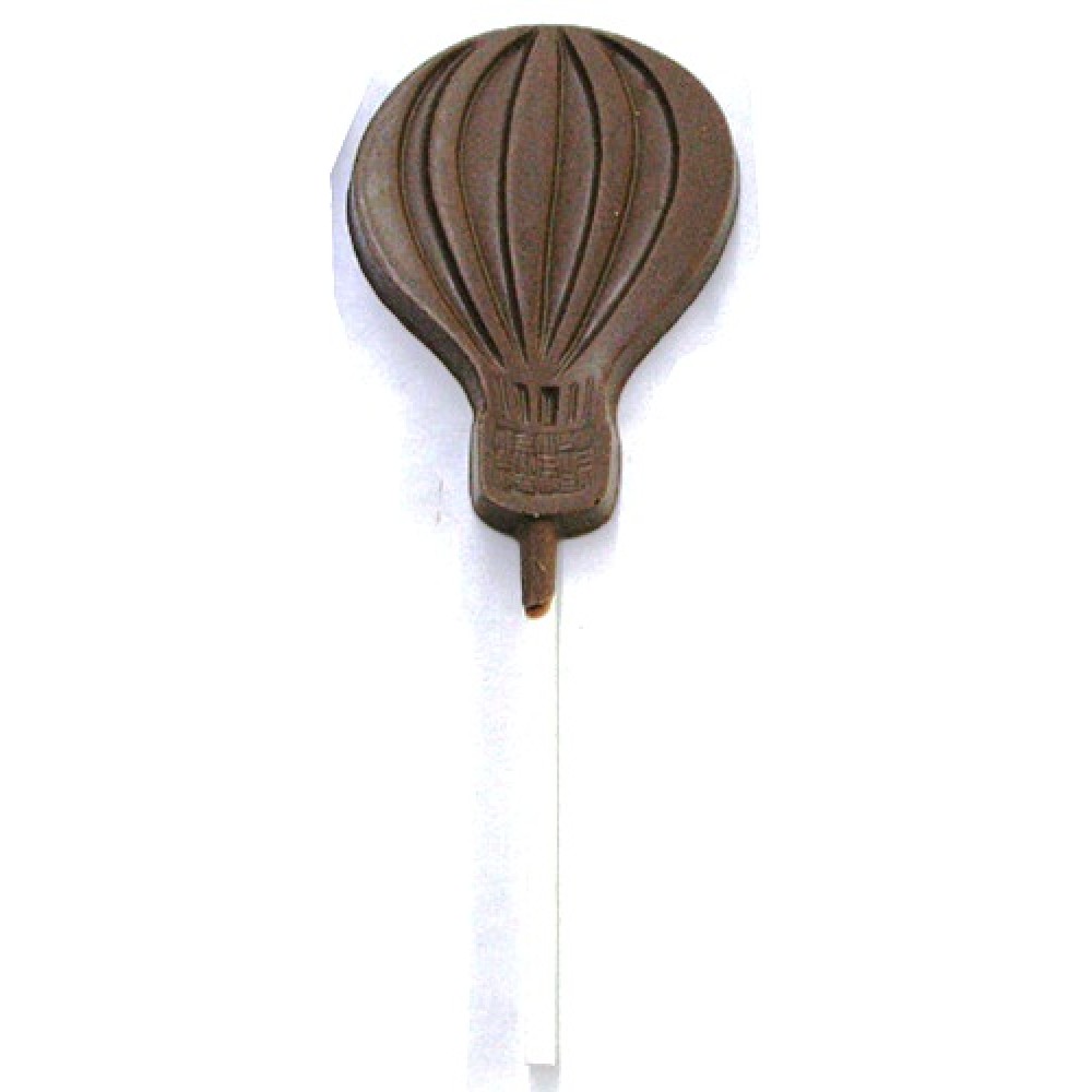 Logo Branded 0.72 Oz. Chocolate Hot Air Balloon On A Stick