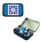 Custom Imprinted Large Black Mint Tin w/ Candy Stars