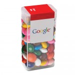 Logo Branded Medium Flip Top Candy Dispensers - Chocolate Buttons