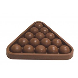 Custom Imprinted 18.72 Oz. Chocolate Pool Table Rack w/Pool Balls  Custom Imprinted 18.72 Oz. Chocolate Pool Table Rack w/Pool Balls