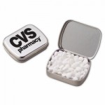 Small Hinged Tin - Sugar Free Printed Peppermints Custom Printed